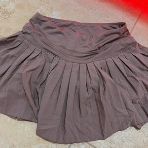 Pleated Circle Skirt in Dusty Mauve